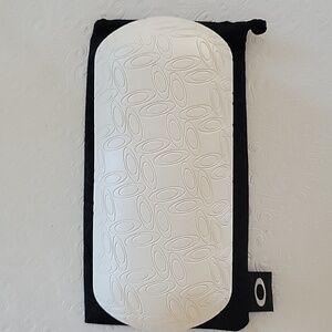 Oakley Embossed White Case with Black Pouch